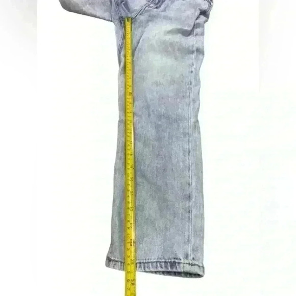 American Eagle Outfitters Blue‎ Jean Mom Overalls Woman Sz 2 Short Light Wash - Picture 9 of 10